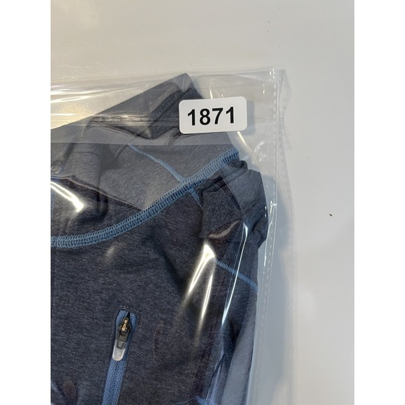 LL Bean Pullover Men's L Blue Quick Dry Trail Tee Baselayer 1/4 Zip Active - Picture 7 of 7